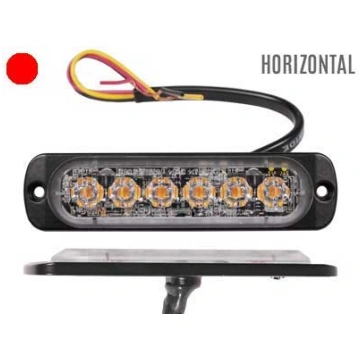 AXIXTECH LED horizontal signal lighthead, red 112.