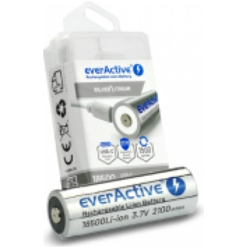 EverActive Silver+ Lithium 18500 3.7V Li-ion 2100m