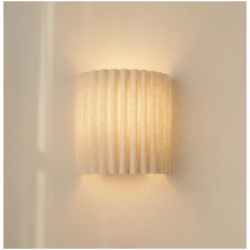 Lindby sienas lampa „Libbie“, augstums 20 cm, lins