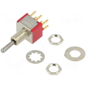 Switch: toggle | Pos: 3 | DPDT | ON-OFF-ON | Leads