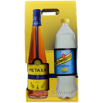 Metaxa 5* + Schweppes Bitter Lemon 1.4L