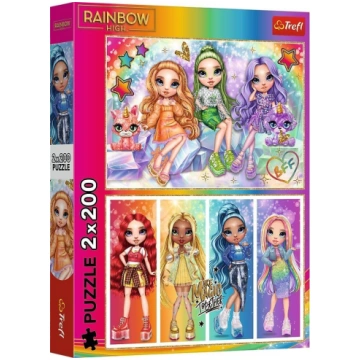 Trefl Puzzle Rainbow High Teczowe lalki 2x200 elem