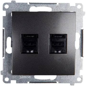 Kontakt-Simon Computer socket SIMON54 double 2xRJ4