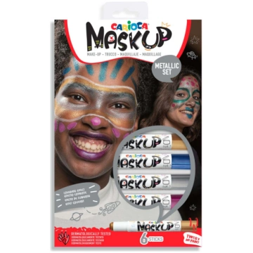 Sejas krāsas CARIOCA Mask Up Metallic 6 gab - 200-