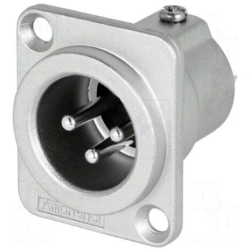 Socket | XLR | male | PIN: 3 | straight | turned c
