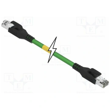 Patch cord; Cat 5; both sides; 10m; TPU; green; 22
