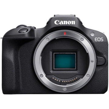Bezspoguļa kamera Canon EOS R100, melna krās