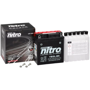 Nitro YB5L-BS 12V 5Ah neuzturīgs akumulators