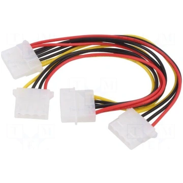 Cable: mains | EPS 8pin female,Molex male x2 | 0.1