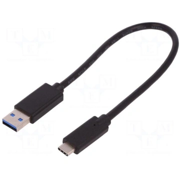 Cable | USB 3.0 | USB A plug,USB C plug | 0.25m QO