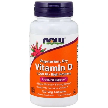 NOW FOODS D2 vitamīns 1000 SV (120 kapsulas)