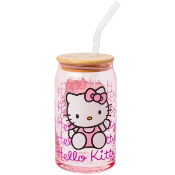 Silver Buffalo Sanrio Hello Kitty stikla tumbls ar