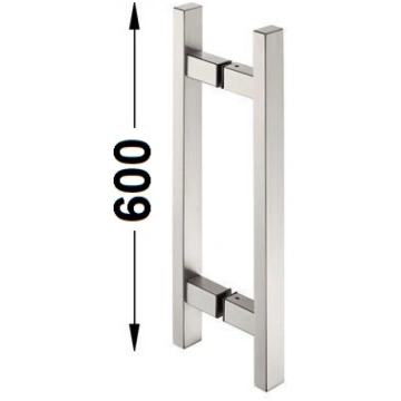Stikla durvju rokturu komplekts Cosimo 600 mm, dur
