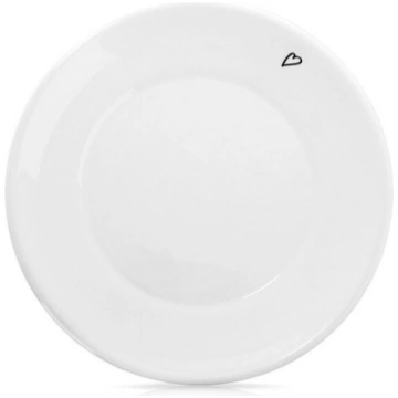 Mazs keramikas šķīvītis balta sirds 12 cm, Lėkštut