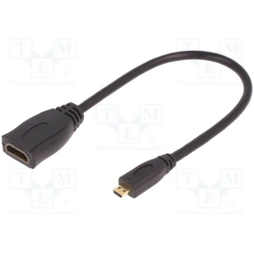 Cable; HDMI socket,micro HDMI plug; PVC; HDMI 1.4;