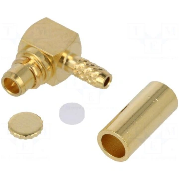 Plug | MMCX | male | angled | 50Ω | RG178U | solde
