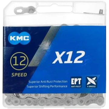 KMC Unisex ķēdes X12, pelēka, 1/2" x 11/128" ANEB0
