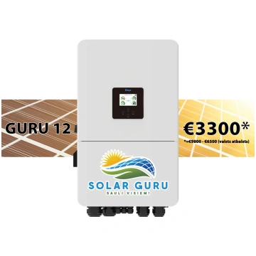 GURU 12 komplekts – 12kw DEYE LV 3 fāzu invertors 