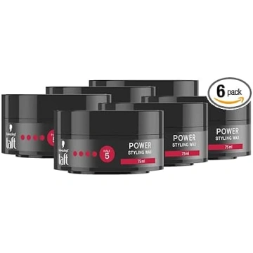 Schwarzkopf TAFT Styling Wax Power (6 x 75 ml), ma