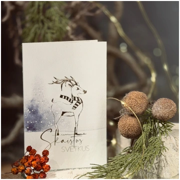 ZIEMAS apsveikuma kartītes - Briedis / 10x15cm