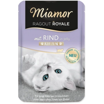 Miamor ragout royale kitten liellopu gaļa želejā, 