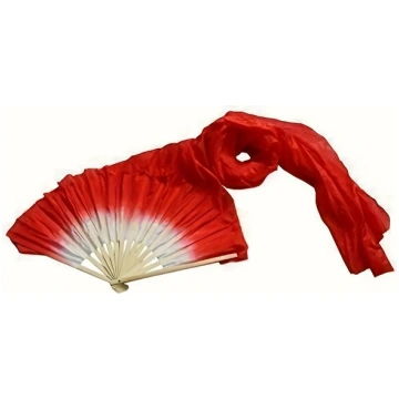 Zīda bambusa deju ventilators, Sarkana