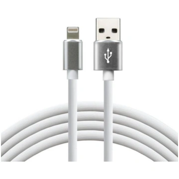everActive cable USB Lightning 1m - White, silicon