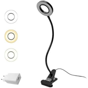 Eyocean LED spailes lasīšanas lampa ar elastīgu gu