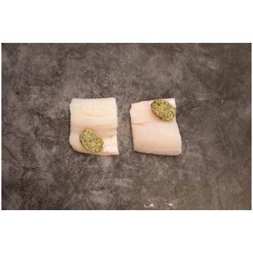 2 Haddock Fillets portions with Lemon Zest and Her