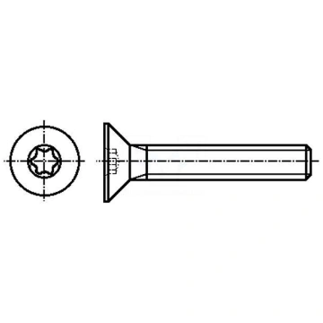 Screw | M5x35 | Head: countersunk | Torx® | TX25 |