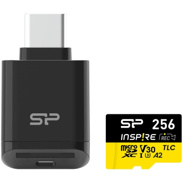 Silicon Power memory card microSDXC 256GB Inspire 