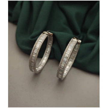 CZ high Quality Hoops Statement Earrings fusion