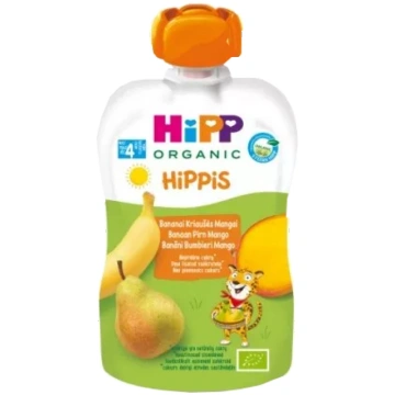 HIPP Banānu, Bumbieru, Mango (4m+) biezenis, 100 g