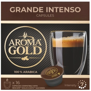 Kafijas kapsulas Aroma Gold Grande Intenso, 128 g