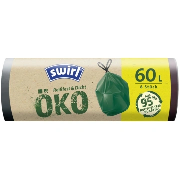 Virpuļmaisi EKO, atkritumiem, izvelkami, zaļi, 60
