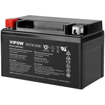 Vipow Akumulators Vipow Tips Mc Do Motocykli 12v 7