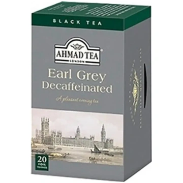 Tēja Ahmad Melnā Earl Grey Bezkofeīna — 20 maisiņi
