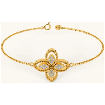 Petal Glow Chain Bracelet in 92.5 Sterling Silver 