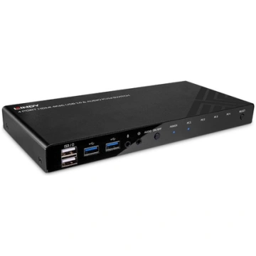 LINDY KVM Switch HDMI 4K60,USB3.0 & Audio 4Port | 