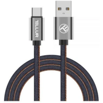 Tellur Data cable, USB to Type-C, 1m denim TLL1553