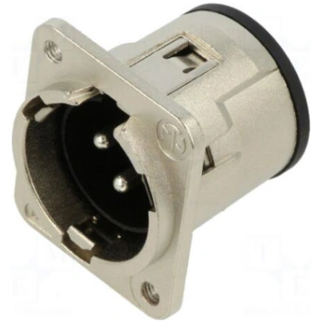 Connector: XLR | socket | male | PIN: 3 | straight