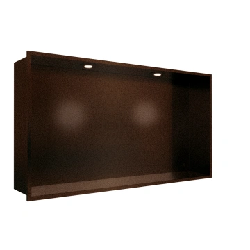 Tērauda dušas niša ar LED gaismu/100*300*600mm/bro