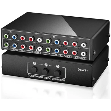 AV RCA Switch 3 in 1 Out, BolAAAZUL Composite Vide