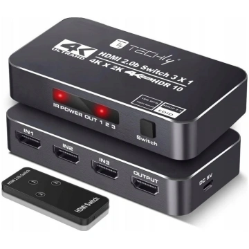 Techly Techly 367171 3-portowy HDMI 2.0b 4K*60Hz 3