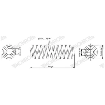 Balstiekārtas atspere MONROE SP4060