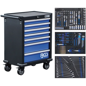 WORKSHOP TROLLEY | 7 DRAWERS | WITH 263 TOOLS (420
