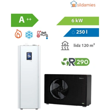 Gaiss- ūdens siltumsūknis Nordis Ultima 6kW ar 250