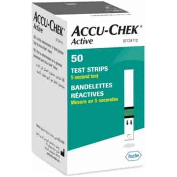 ACCU-CHEK Active glikozes teststrēmeles N50