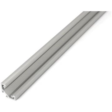 Leņķveida 2m, LED Lentes Profils (sudraba) + melns