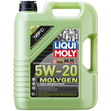 5L 5W-20 Molygen jaunās paaudzes motoreļļa LIQUI M